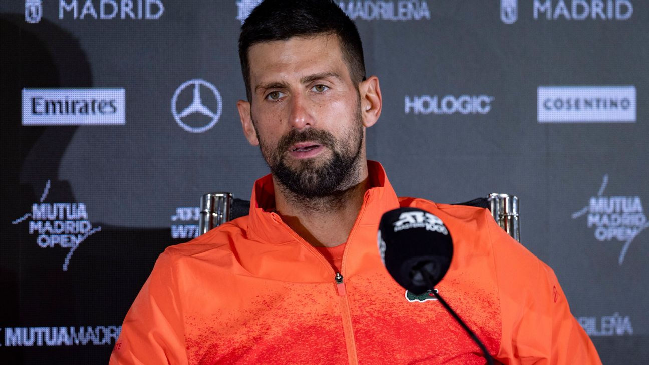 La crudeza de Novak Djokovic tras caer en el debut: "Es el ciclo de la  vida; no sé si volveré a Madrid" - ESPN