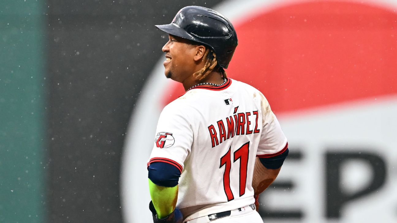 Jose Ramirez is 1st Guardians 3B with 250 career HRs, steals - ESPN