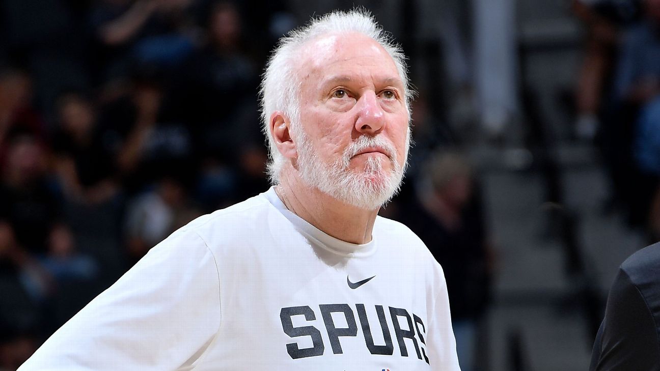 Gregg Popovich addresses Spurs prior to playoff series vs. Portland