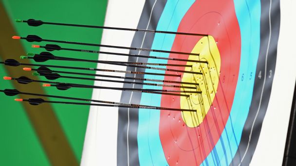 Archery arrows on the board. — Article image accompanying Indian recurve teams lose in QF at Archery World Cup Stage 4 in Madrid: Indian Sports, July 9 on WagerUp Sports News. Archery arrows on the board. — Article image accompanying Indian recurve teams lose in QF at Archery World Cup Stage 4 in Madrid: Indian Sports, July 9 on WagerUp Sports News.