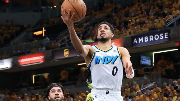 Tyrese Haliburton and the Pacers hold a 2-1 series edge over the Cavs heading into Sunday's game in Indiana.