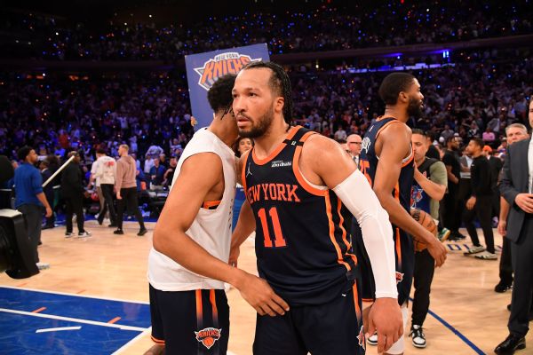 “I was actually telling them to get off the court. There’s nothing to celebrate,” Jalen Brunson said of his postgame message to his Knicks teammates after they defeated the Celtics in Game 4 to take a commanding 3-1 series lead. 

