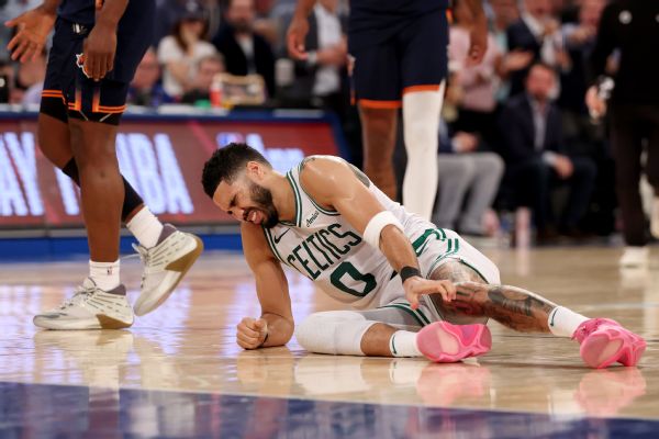 Jayson Tatum, who had surgery in May to repair a torn Achilles tendon, was seen at Patriots training camp on Wednesday without his walking boot.