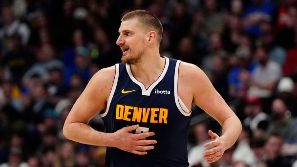 Denver Nuggets center Nikola Jokic has taken six backcourt heaves through the first five games of the Western Conference semifinals. He tied for the league most with eight last season, when he won his third MVP award.
