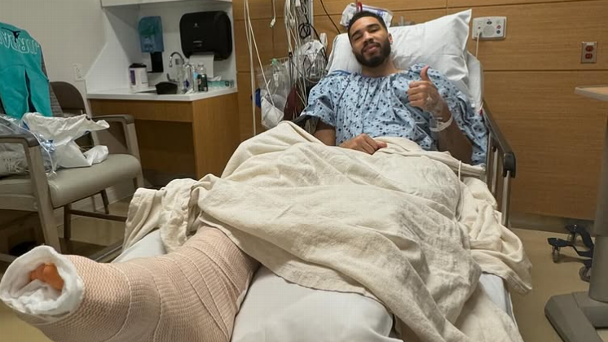 Tatum shared a post-surgery photo on Instagram on Wednesday, expressing appreciation for the well-wishes offered to him by the NBA community and beyond.