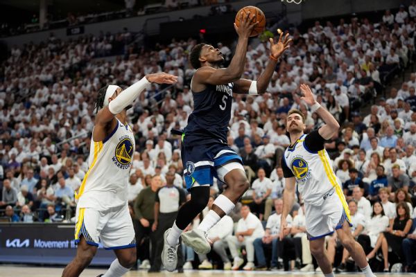 Wolves close out Warriors for 2nd straight conference finals