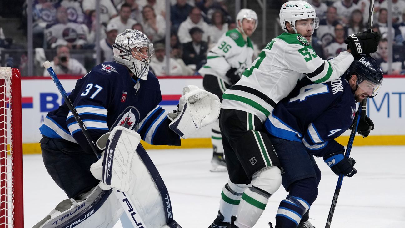 Connor Hellebuyck Shines as Jets Force Game 6 Against Stars in NHL Playoffs