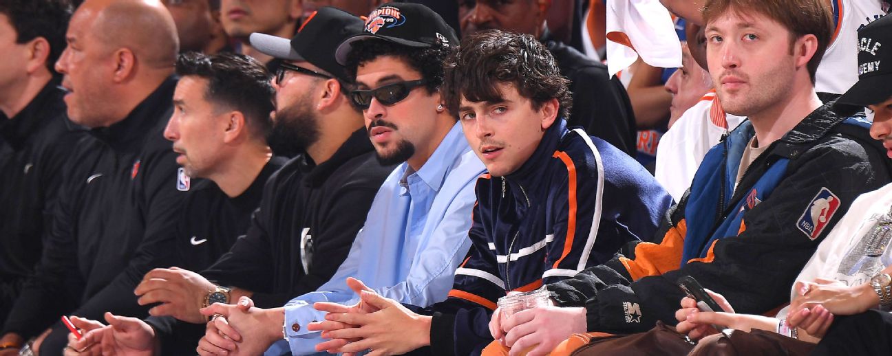 Bad Bunny and Timothee Chalamet