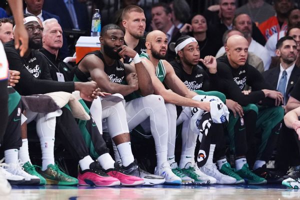 "Finishing in May feels weird, it's definitely not something we were prepared for. ... Losing to the Knicks feels like death. But I was always taught that there's life after death, so we'll get ready for whatever's next in the journey," Jaylen Brown said.