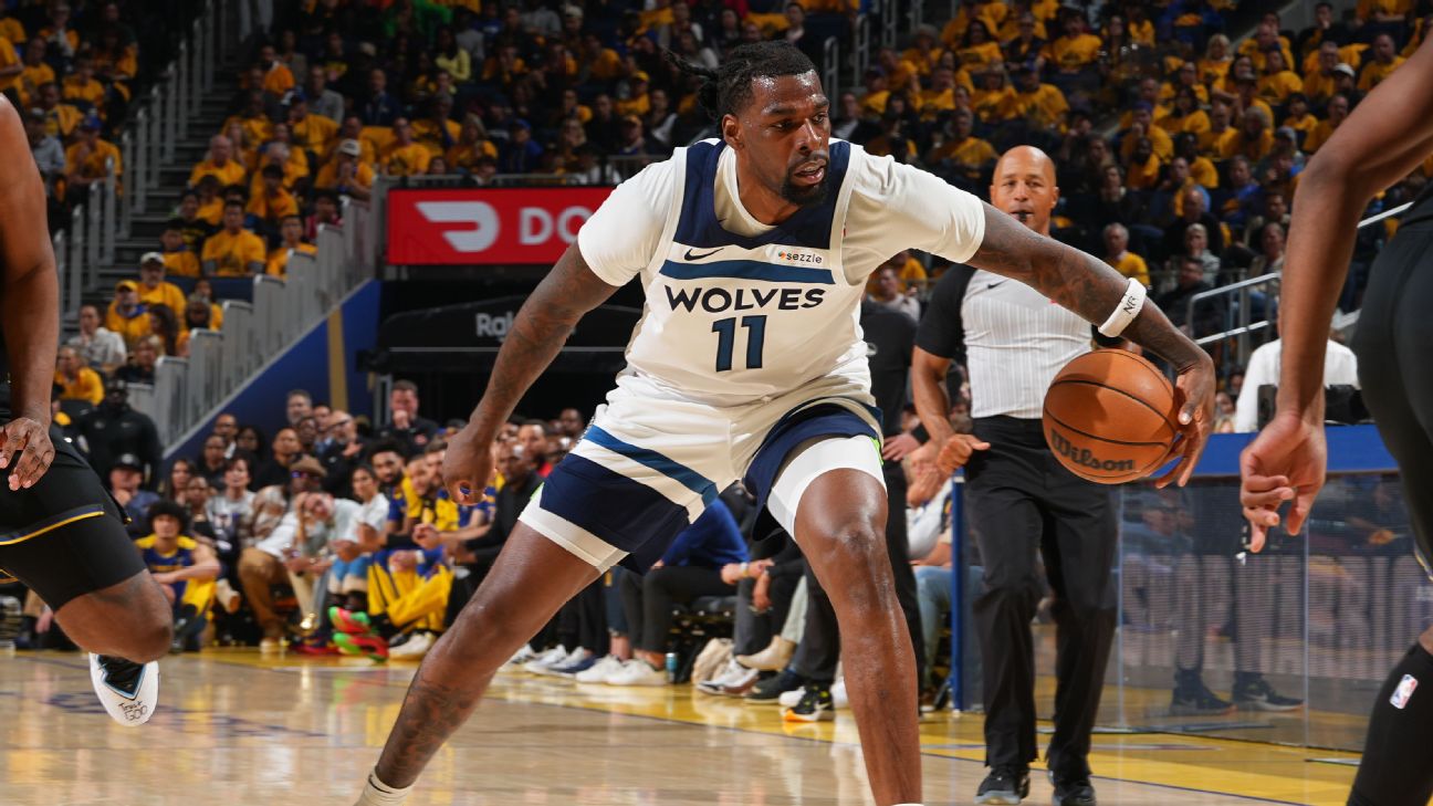 Naz Reid is averaging 2.1 3-pointers per game this postseason.