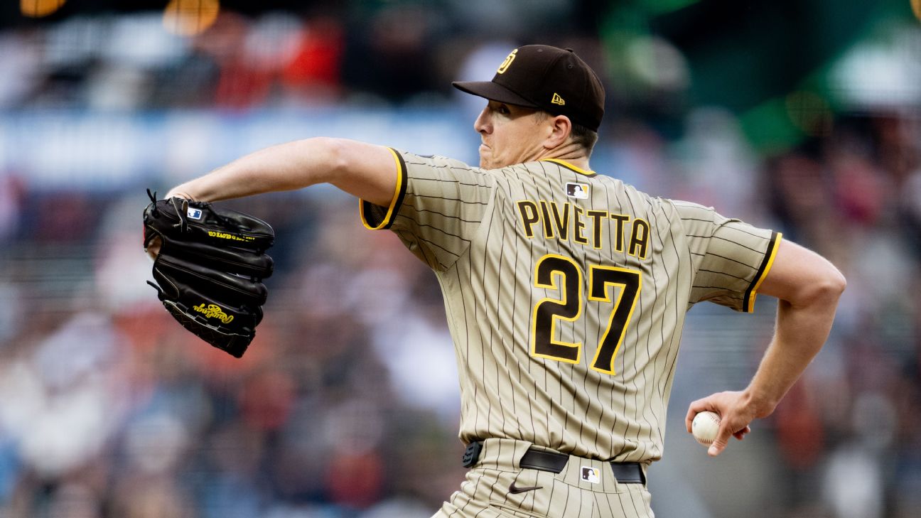 Padres RHP Pivetta exits with elbow stiffness