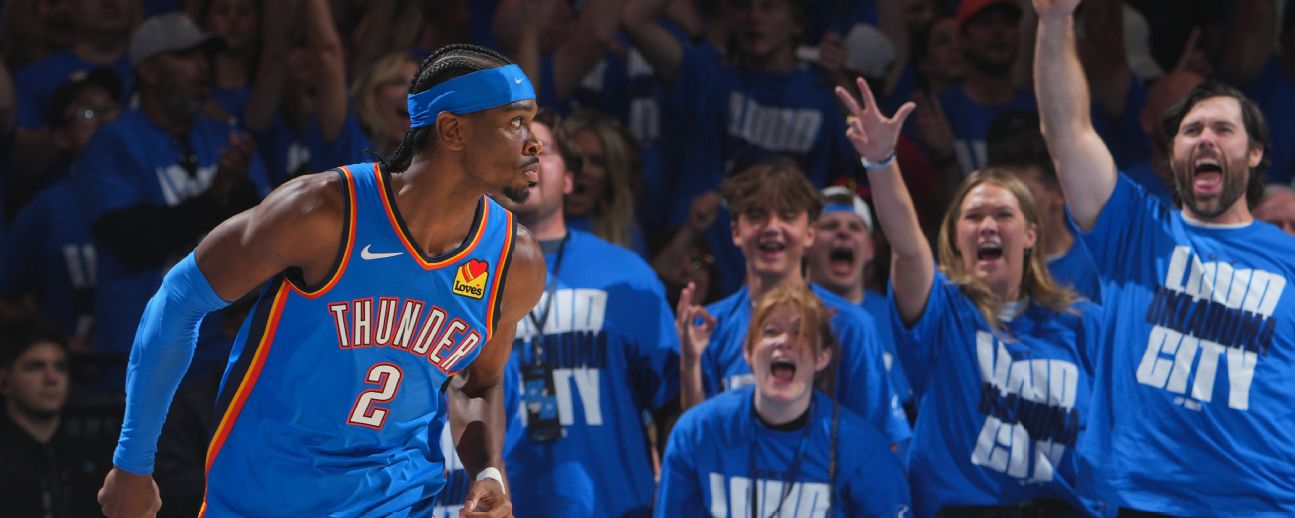 Shai Gilgeous-Alexander, do Oklahoma City Thunder, durante Jogo 2 das Finais da NBA