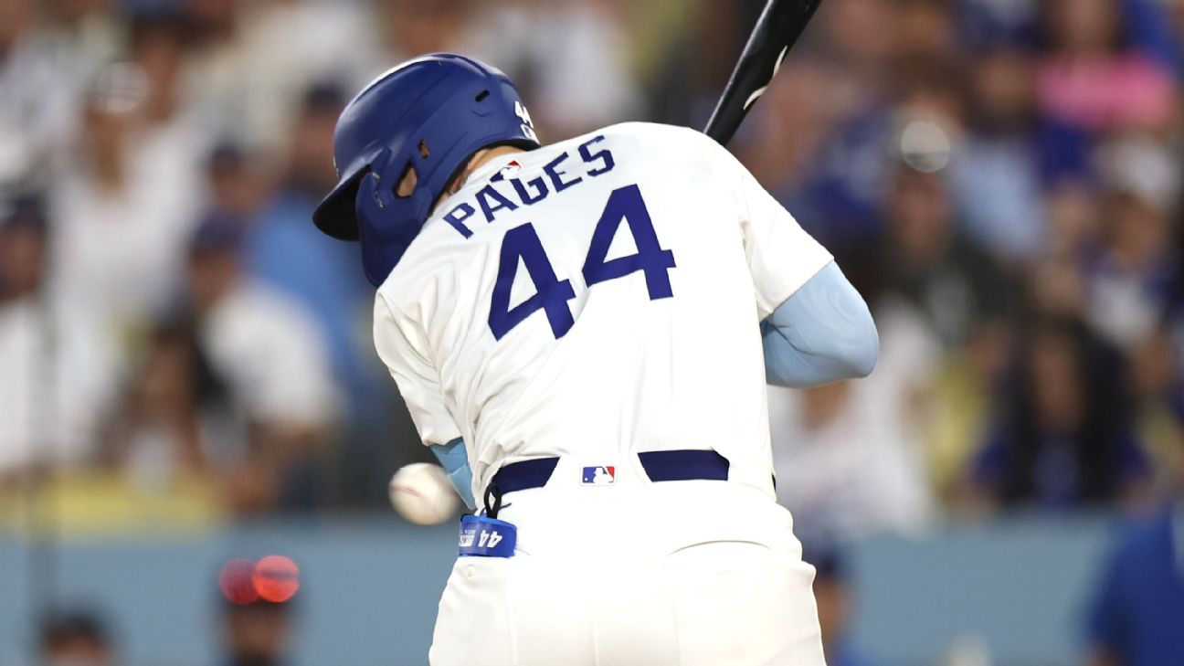 DodgersのAndyページは、ディランからの腕の中でHBPが停止した後に動揺