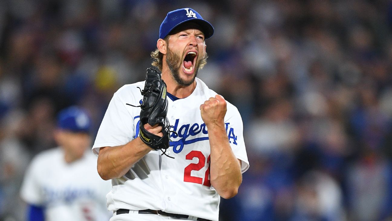 Where does Clayton Kershaw rank in the 3,000-strikeout club?