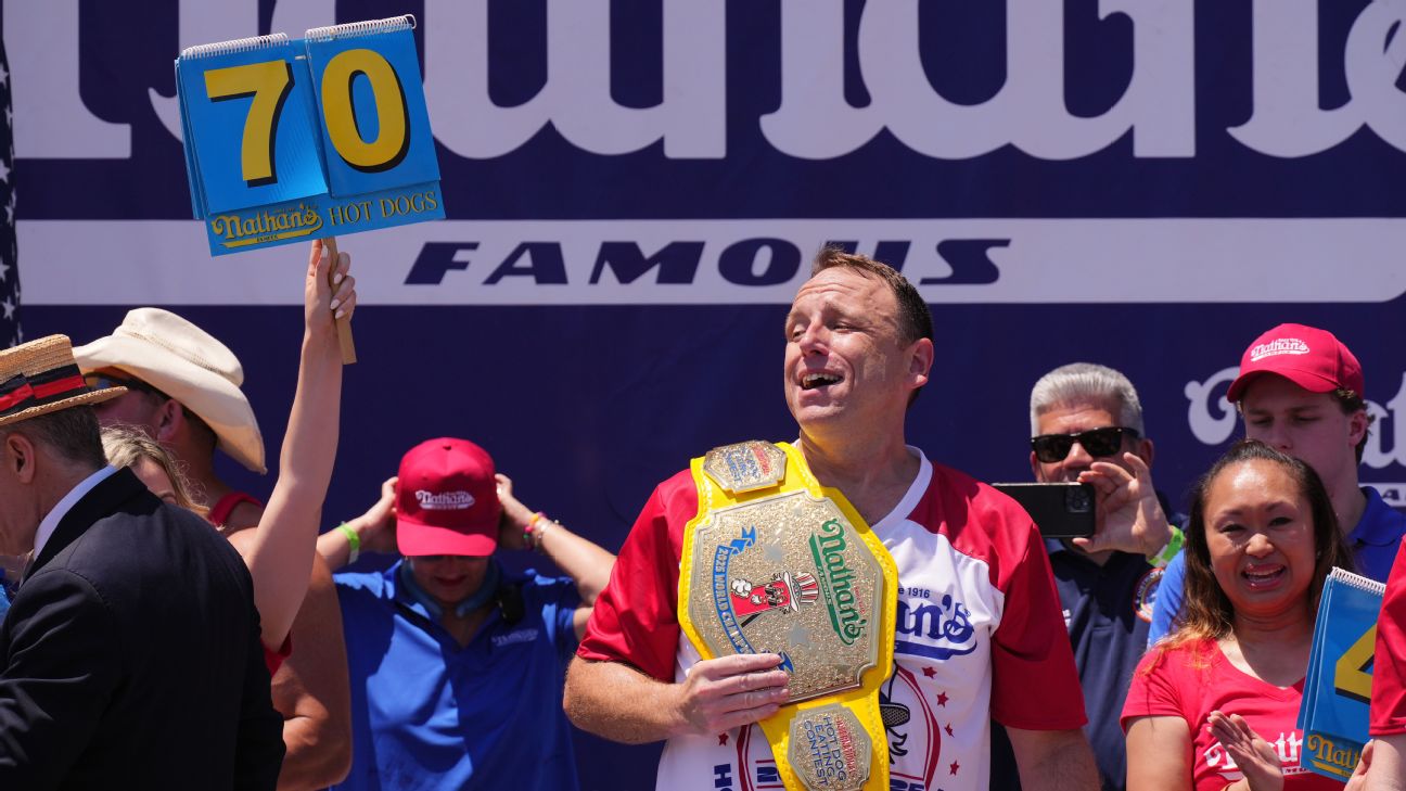 Joey Chestnut’s Return Turns Hotdog Eating Into a Mirror of Modern Life