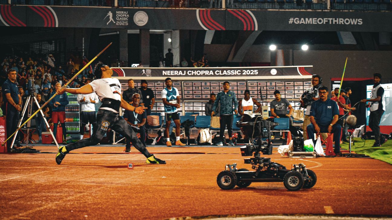 Summer Olympics athlete competing in a track event