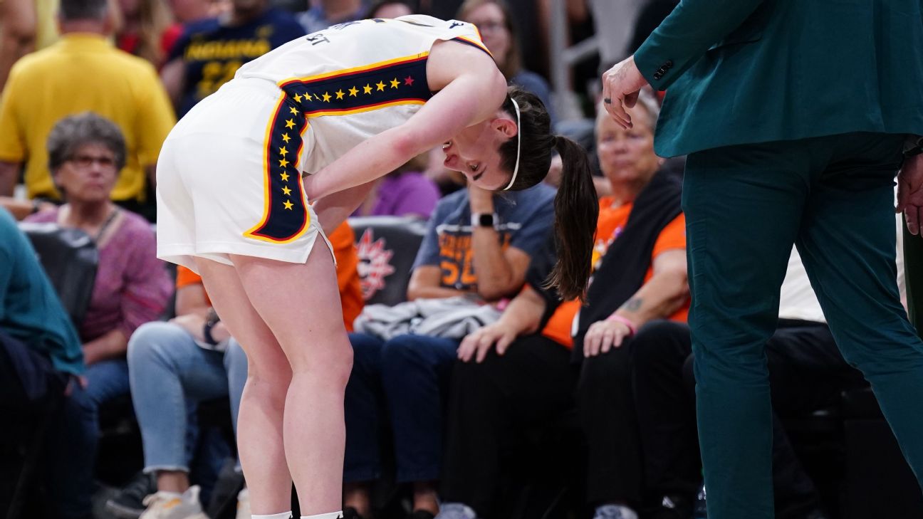 <a href="https://www.espn.com/wnba/story/_/id/45750067/caitlin-clark-injures-groin-late-fever-win-sun" target="_blank">Clark leaves with groin injury late in Fever win</a>