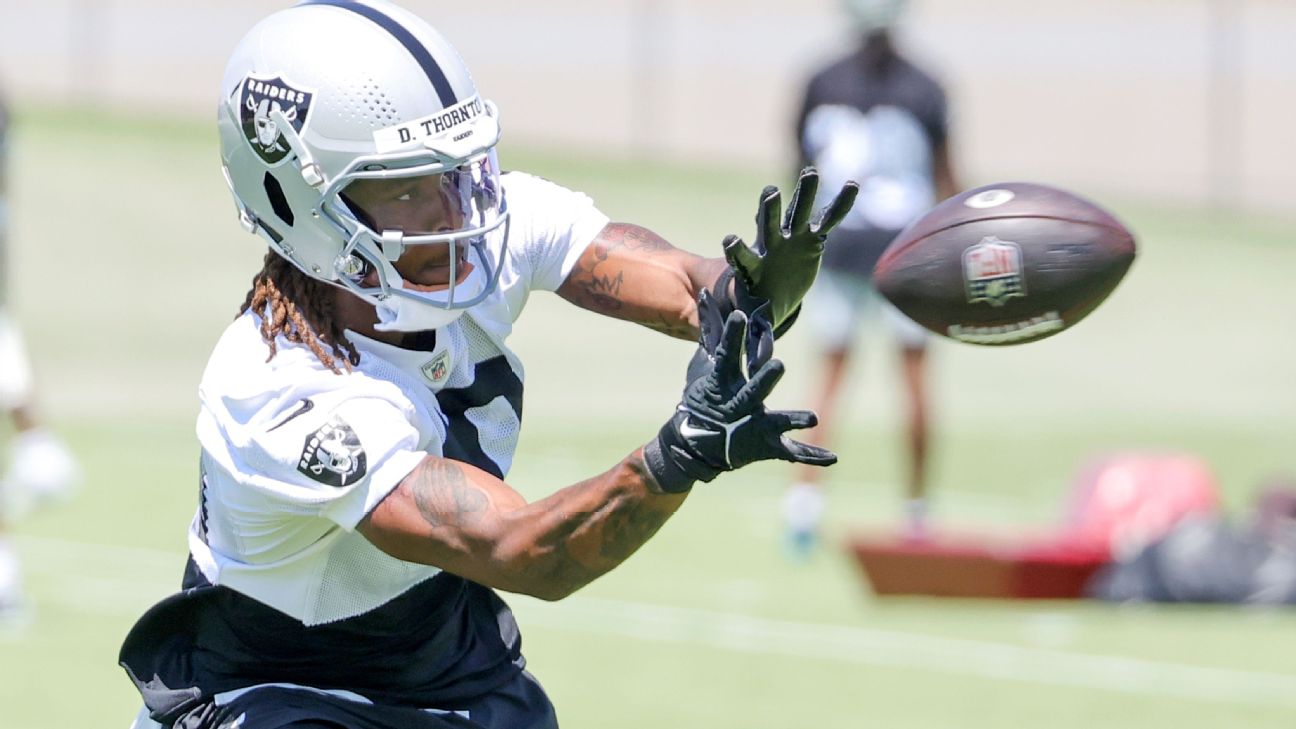 Rookie Sensation Dont'e Thornton Jr. Shines with 70-Yard TD in Raiders Training Camp