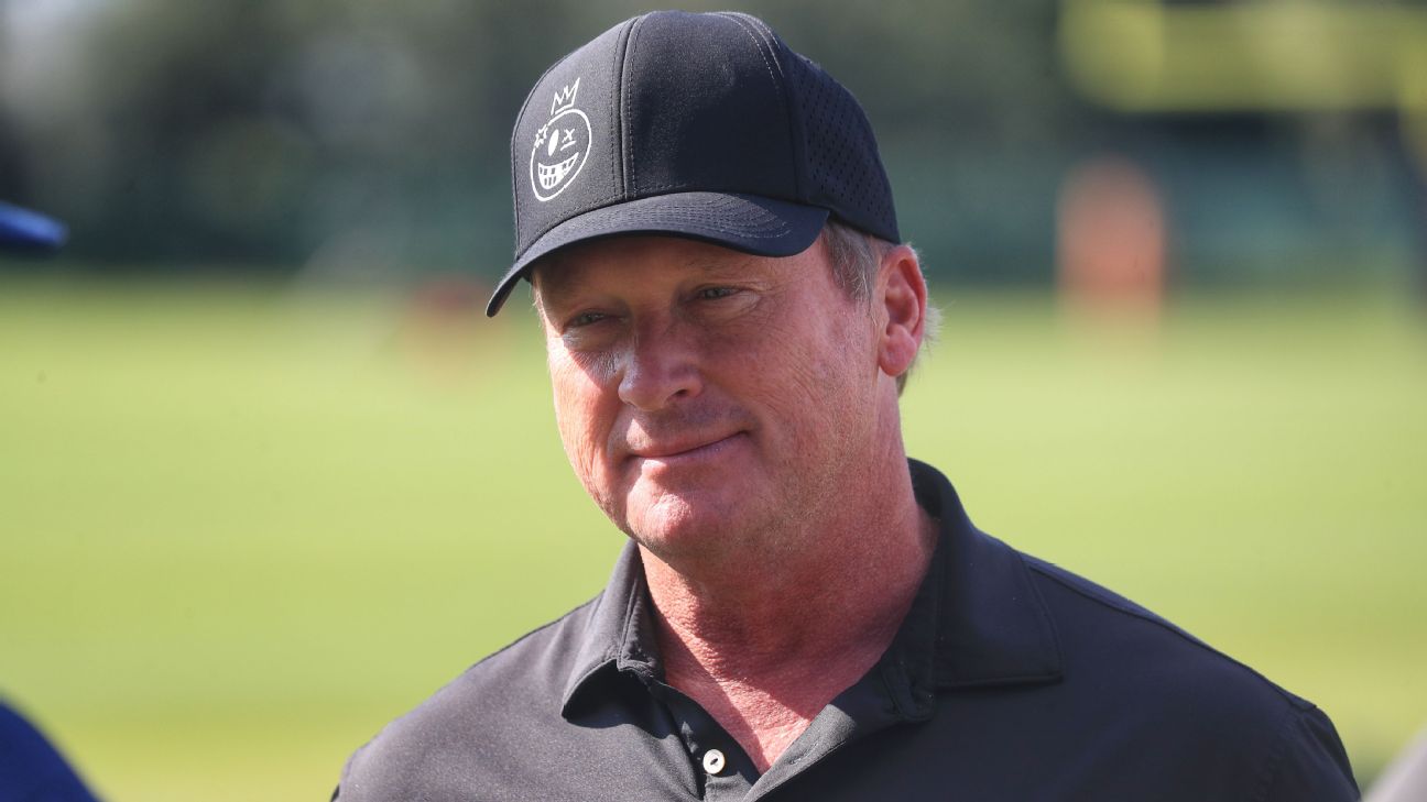 <a href="https://www.espn.com/nfl/story/_/id/45960156/jon-gruden-eager-discover-truth-nfl-emails-lawsuit" target="_blank">Gruden eager to find ‘truth’ in NFL emails case</a>