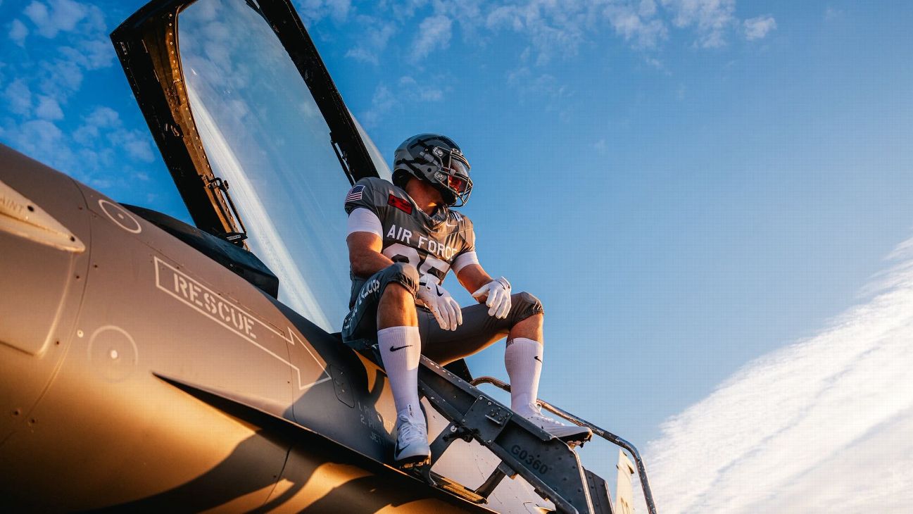 Air Force Falcons Unveil 'Air Power Legacy Series' Uniforms Honoring F-16 Fighter Jet