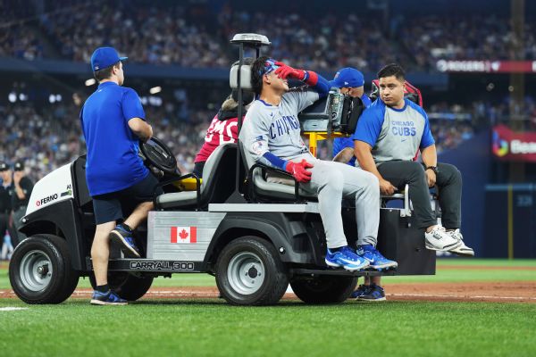 Cubs C Miguel Amaya placed on IL after getting hurt in return