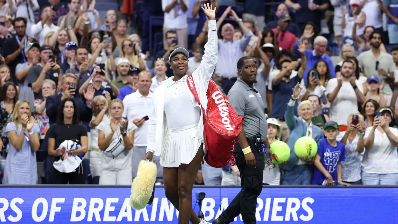 <a href="https://www.espn.com/tennis/story/_/id/46075719/venus-williams-falls-karolina-muchova-3-sets-grand-slam-return-2025-us-open" target="_blank">Venus shines in US Open return despite 3-set loss</a>