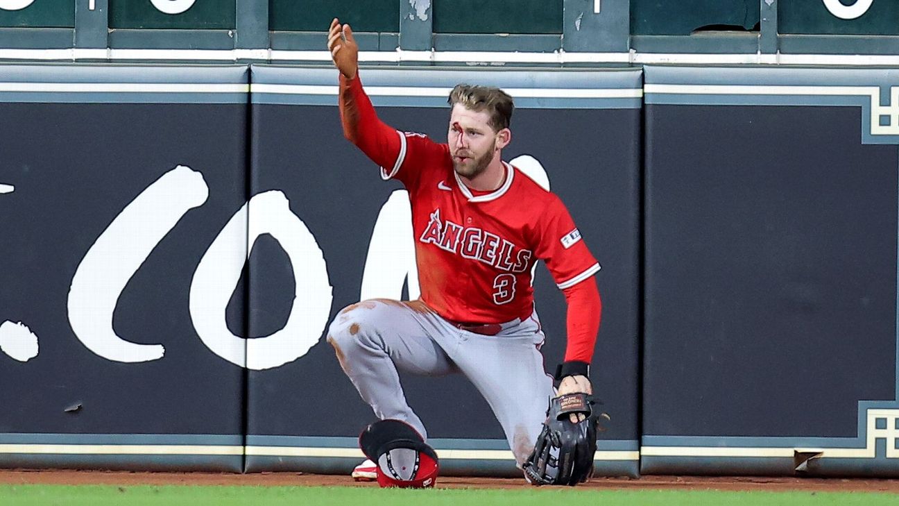 Angels' Taylor Ward Carted Off After Head Injury vs Astros