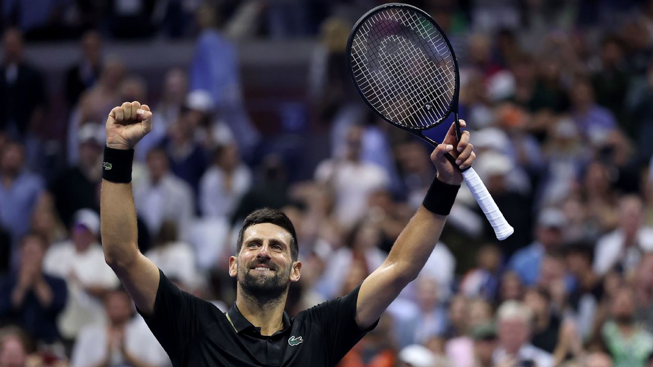 <a href="https://www.espn.com/tennis/story/_/id/46124633/novak-djokovic-defeats-jan-lennard-struff-reach-2025-us-open-quarterfinals-faces-taylor-fritz" target="_blank">Djokovic into record-extending 64th major quarter</a>