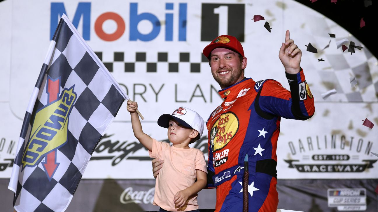 <a href="https://www.espn.com/racing/nascar/cup/story/_/id/46124989/chase-briscoe-wins-southern-500-nascar-playoffs-opener" target="_blank">Briscoe captures second straight Southern 500</a>