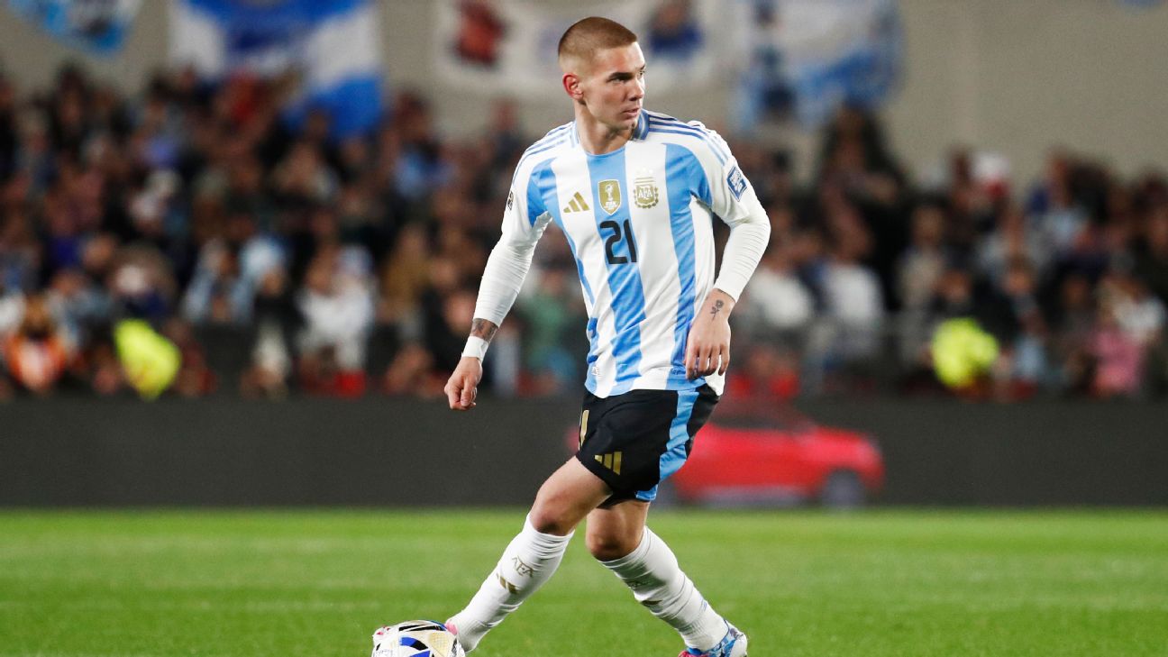 El partido de Mastantuono ante Venezuela - ESPN