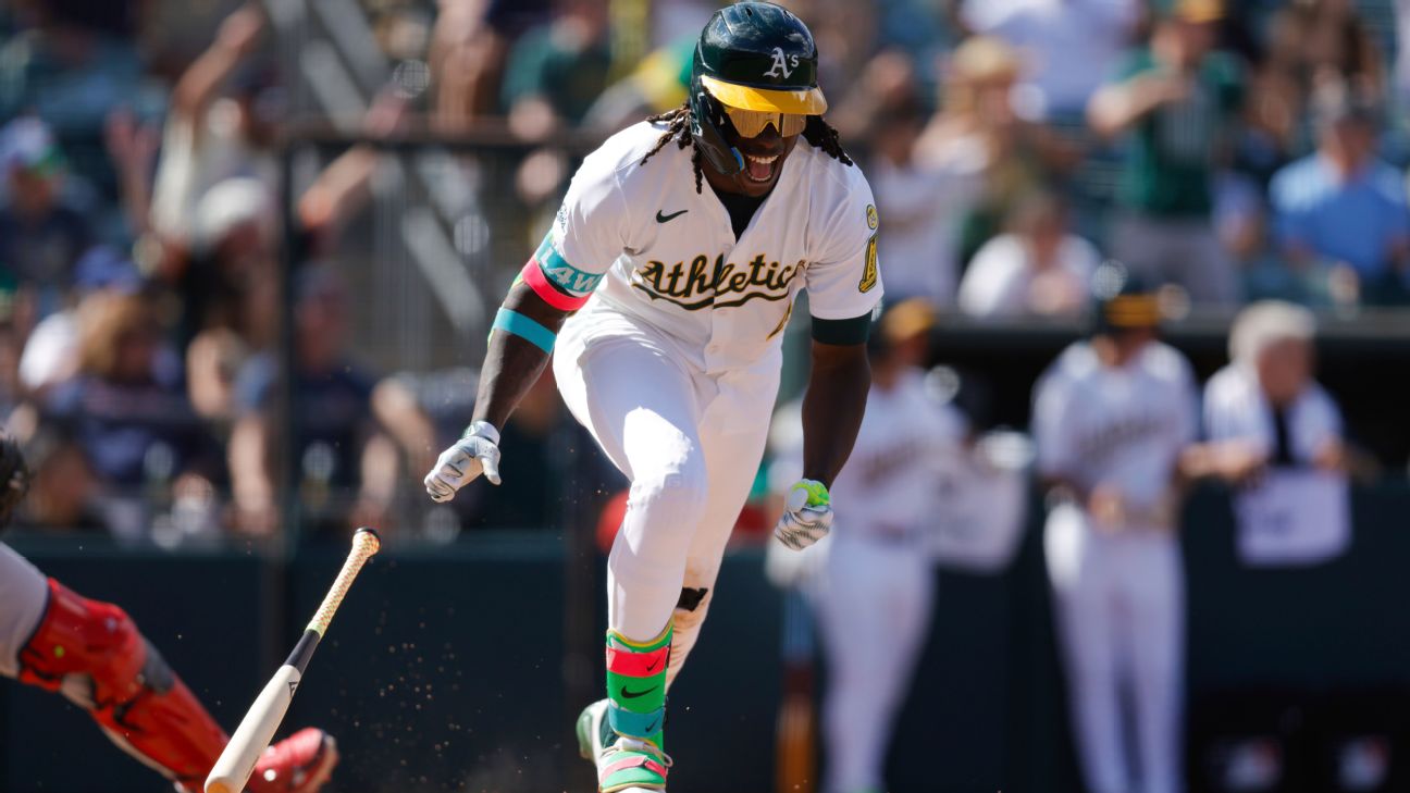 <a href="https://www.espn.com/mlb/story/_/id/46219747/athletics-solve-aroldis-chapman-rally-red-sox-9th" target="_blank">Chapman allows first hit since July 23 as A’s win</a>