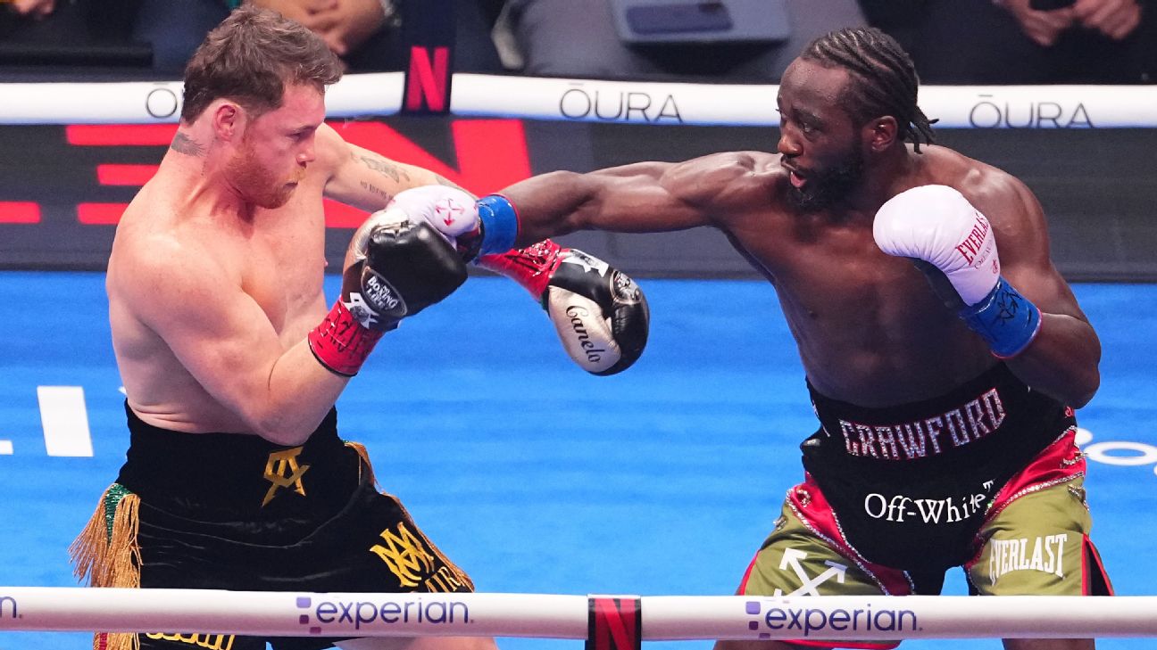 <a href="https://www.espn.com/boxing/story/_/id/46251831/terence-crawford-tops-canelo-alvarez-historic-undisputed-crown" target="_blank">Crawford tops Canelo for historic undisputed title</a>