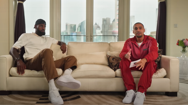LeBron James and Speedy Morman prior to Morman's interview of James on Complex's 360 with Speedy.