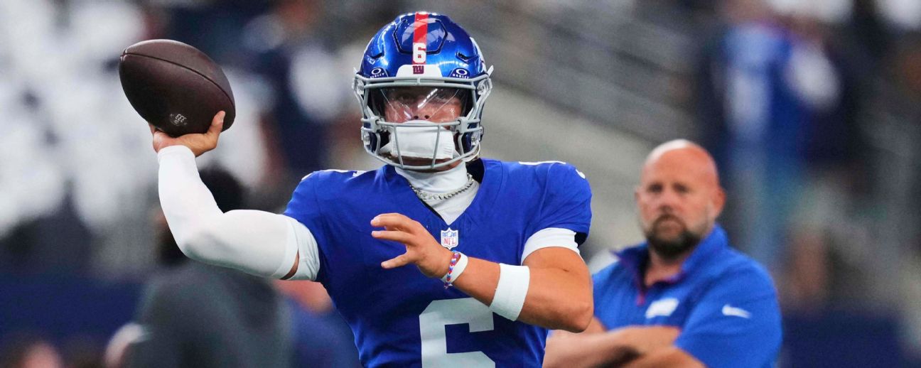 Giants' Brian Daboll names Jaxson Dart QB1 for rest of season - ESPN