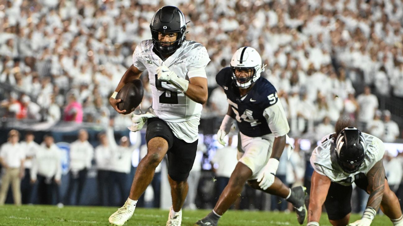 <a href="https://www.espn.com/college-football/story/_/id/46406122/oregon-lanning-touts-moore-best-qb-beating-penn-state" target="_blank">Ducks’ Moore breaks through in 2OT upset of PSU</a>
