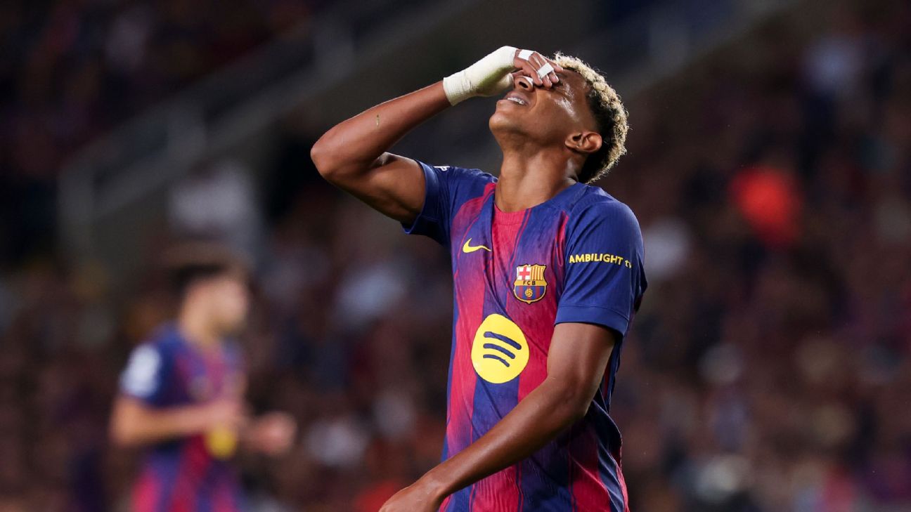 Lamine Yamal se resiente de la lesión: dos o tres semanas fuera y peligra  para el Clásico - ESPN