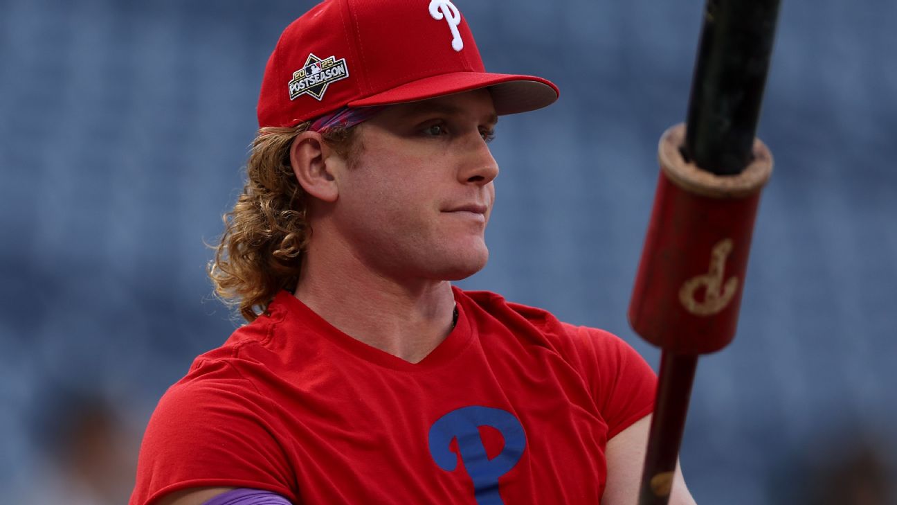 Phillies OF Harrison Bader (groin) could play in Game 2 - ESPN