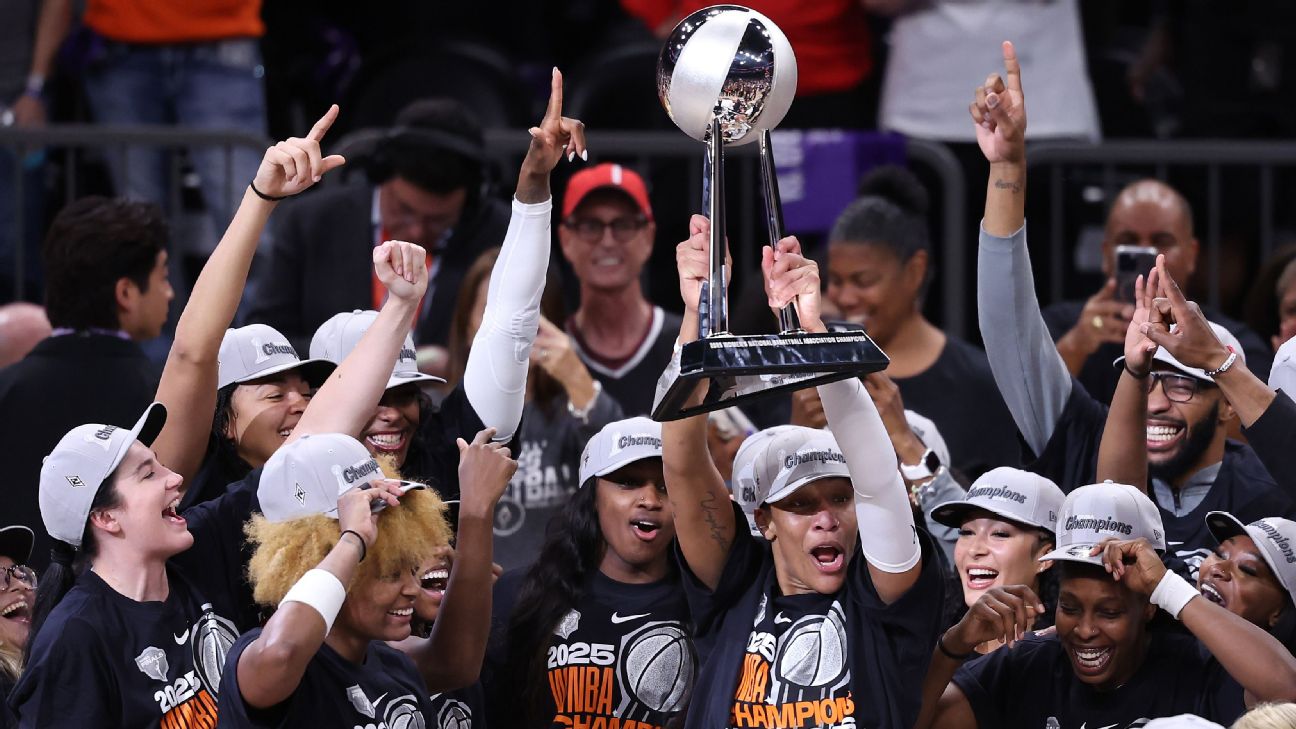 <a href="https://www.espn.com/wnba/story/_/id/46556964/las-vegas-aces-sweep-phoenix-mercury-4-games-win-2025-wnba-championship" target="_blank">Aces sweep, solidify dynasty with 3rd title in 4 years</a>