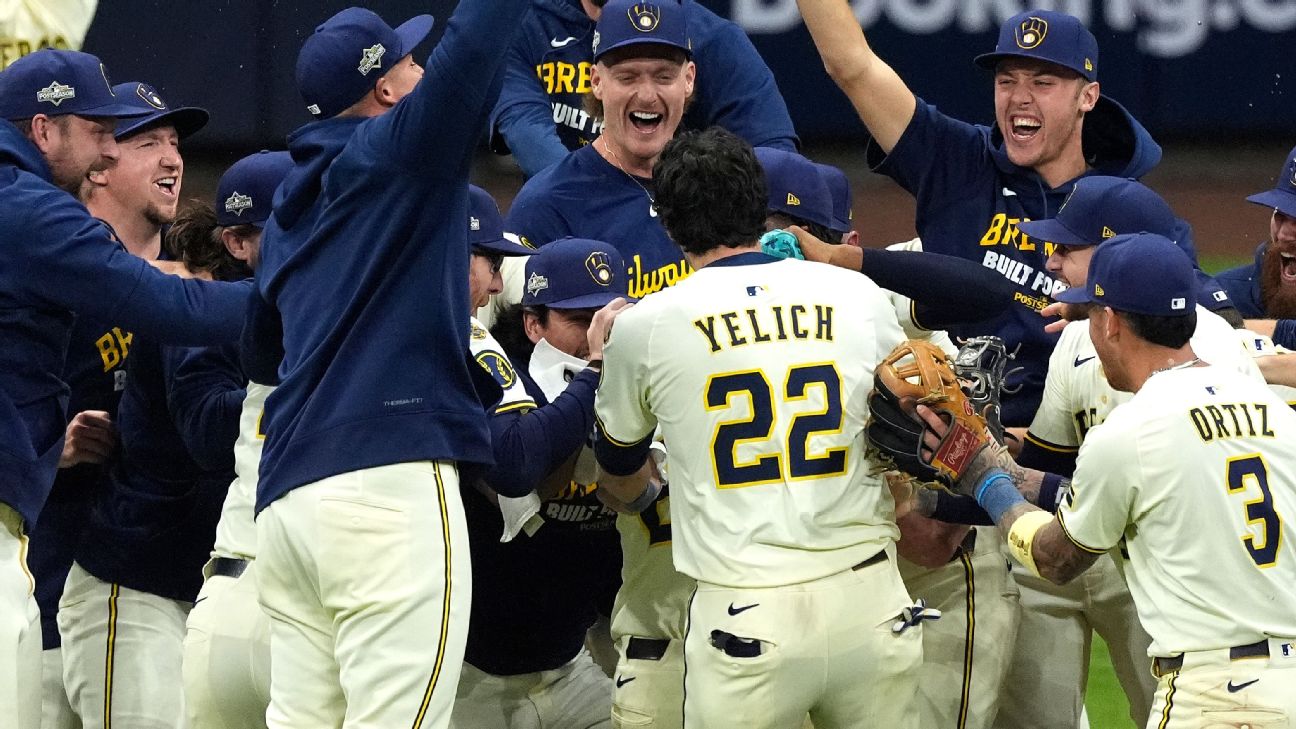 <a href="https://www.espn.com/mlb/story/_/id/46567492/brewers-top-cubs-game-5-make-first-nlcs-2018" target="_blank">Brewers edge Cubs to make first NLCS since 2018</a>