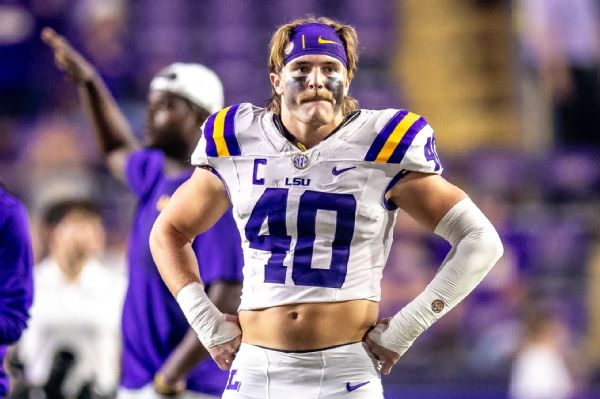 Whit Weeks has been the centerpiece of LSU's defense but could elect to go pro. — Article image accompanying LSU star LB Whit Weeks exits vs. Texas A&M with foot injury on WagerUp Sports News.