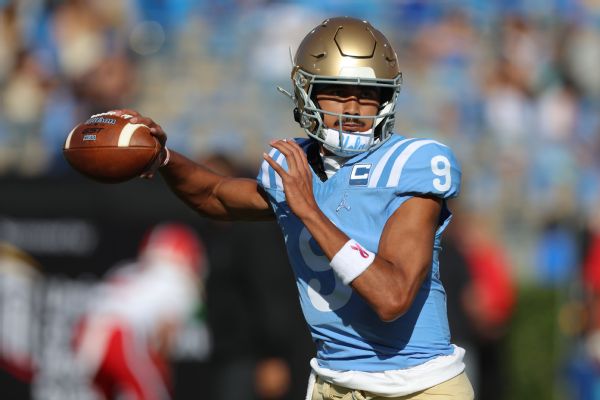 Article image accompanying UCLA quarterback Nico Iamaleava out Saturday vs. Wisconsin on WagerUp Sports News. Article image accompanying UCLA quarterback Nico Iamaleava out Saturday vs. Wisconsin on WagerUp Sports News.