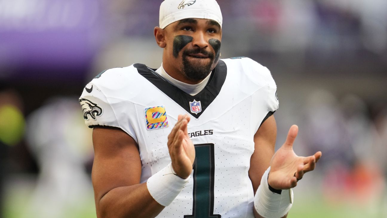 Jalen Hurts authors perfect passer rating in Eagles' victory - 6abc  Philadelphia