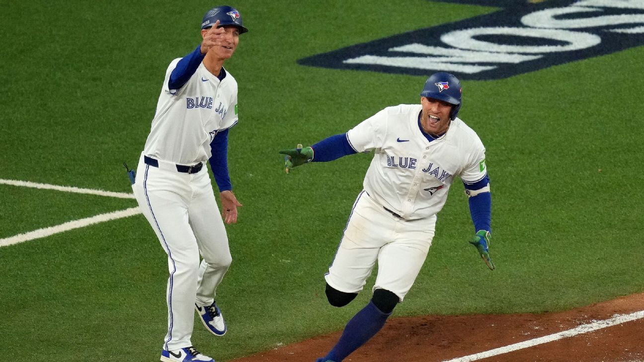 <a href="https://www.espn.com/mlb/story/_/id/46666535/george-springer-3-run-hr-sends-blue-jays-world-series" target="_blank">Springer HR sends Blue Jays to 1st WS since ’93</a>