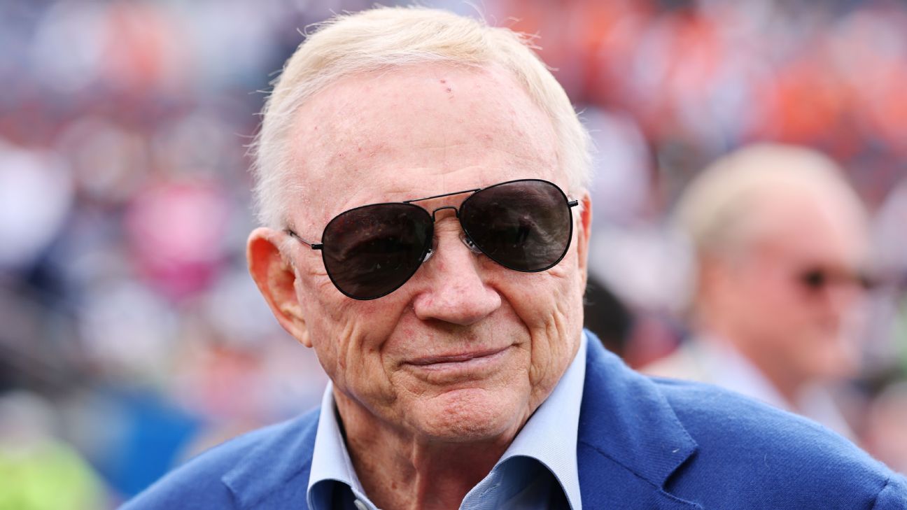 <a href="https://www.espn.com/nfl/story/_/id/46740452/cowboys-jerry-jones-willing-deal-trade-deadline-not-convinced-one-move-help-defense" target="_blank">Jerry skeptical Dallas is ‘1 player away on defense’</a>