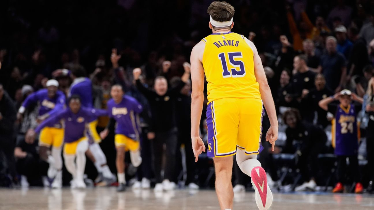 <a href="https://www.espn.com/nba/story/_/id/46778171/austin-reaves-run-continues-buzzer-beater-rescue-lakers" target="_blank">Reaves’ run rolls on as buzzer-beater lifts Lakers</a>