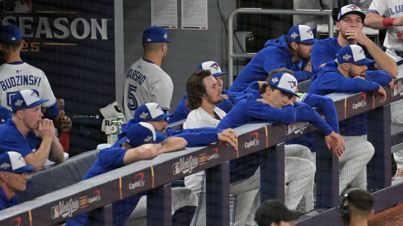 <a href="https://www.espn.com/mlb/story/_/id/46813316/jays-feel-sting-defeat-game-7-world-series-slips-away" target="_blank">Jays feel sting of defeat as title slips from grasp</a>