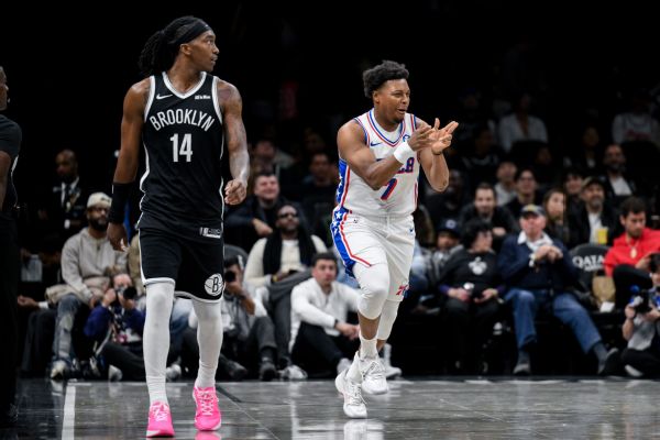 Philadelphia's Kyle Lowry saw his first game action of the season Sunday night at Brooklyn, officially becoming the 12th NBA player to reach the 20-season mark.