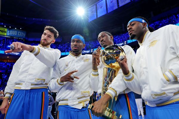 Thunder remain NBA title betting favorite; Spurs, Celtics follow