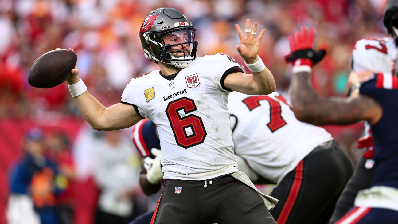 Fantasy Football Buzz: Mayfield's shoulder injury is different than his last one; why he's likely a go Sunday