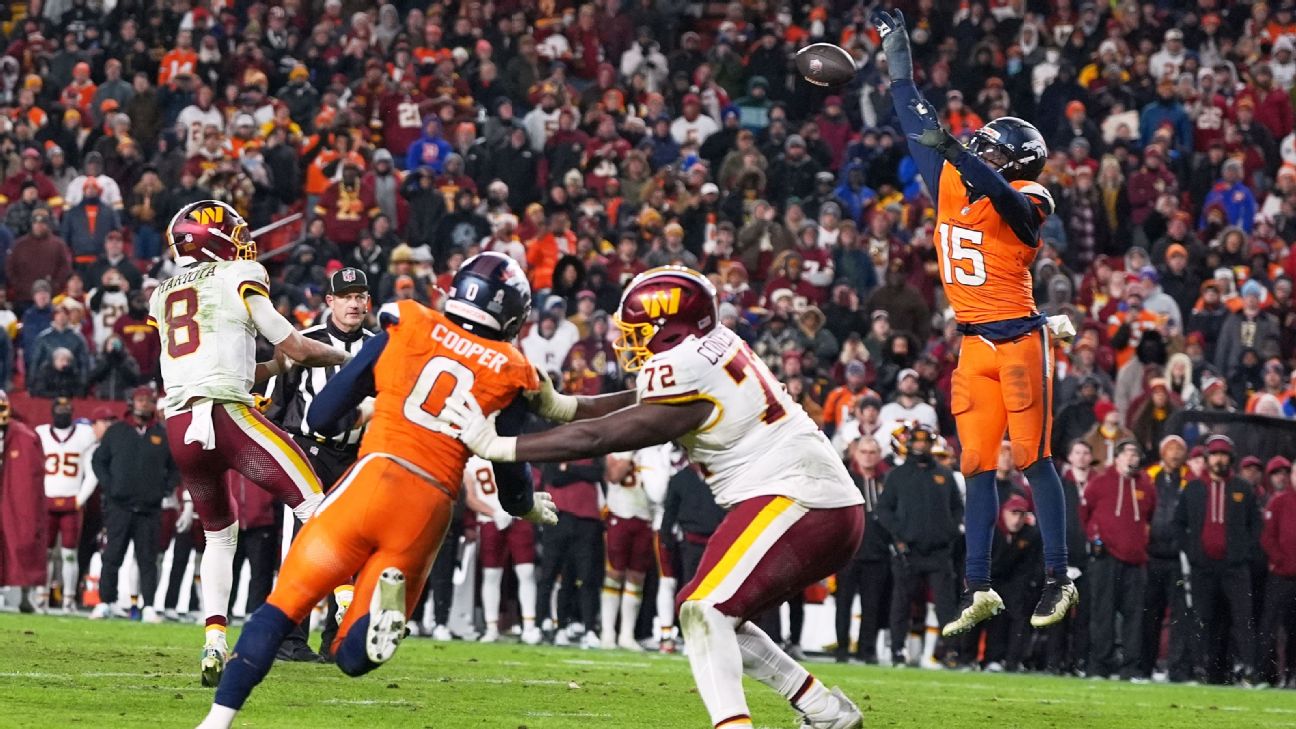 <a href="https://www.espn.com/nfl/story/_/id/47161839/nik-bonitto-preserves-broncos-ot-win-swatting-away-commanders-qb-marcus-mariota-2-point-try" target="_blank">Bonitto seals win after Broncos switch up call on D</a>